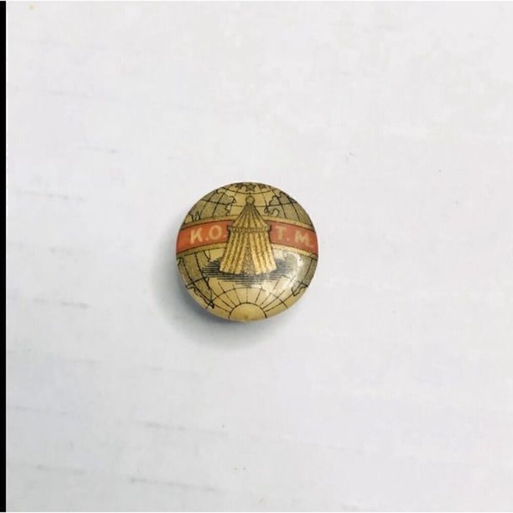 c1890‎ KNIGHTS OF THE MACCABEES KOTM insert metal lapel pin fraternal original
